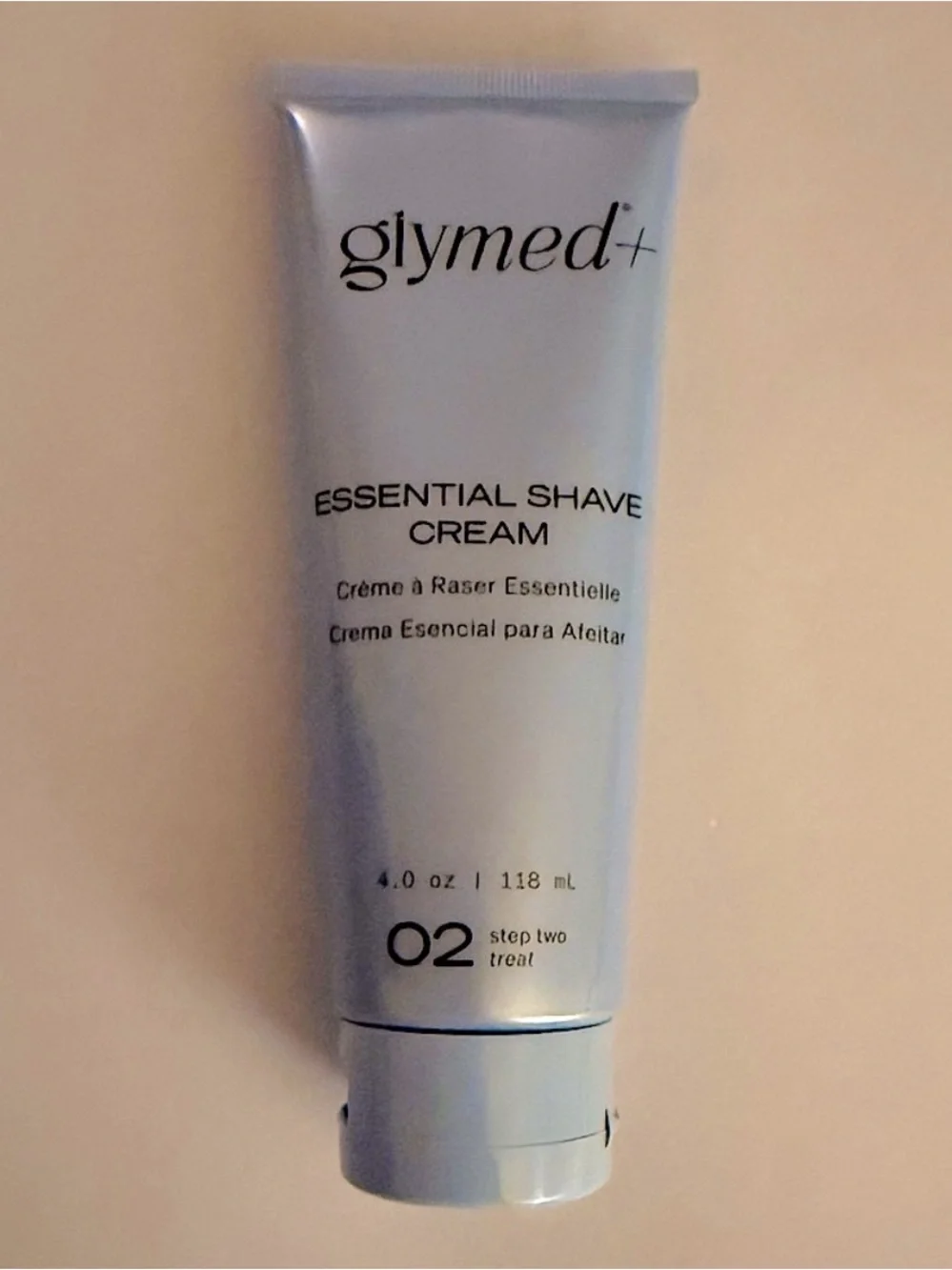 GlyMed Plus Essential Shave Cream for Men and Women  Full Size 4 fl oz / 118 ml